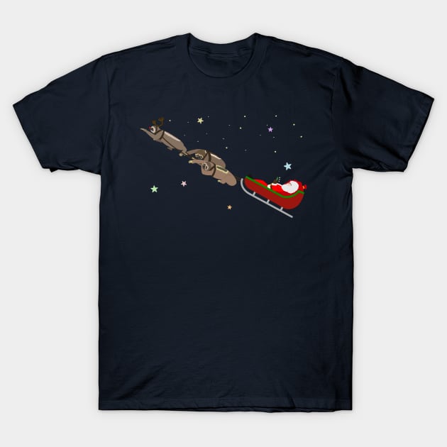 On a sloth sleigh (no text) T-Shirt by EelSahngSahngSahng